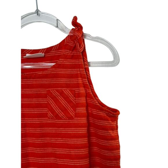 Hanna Andersson Red & White Stripe Knot Tank Dress GIrl's Size 12 - Picture 4 of 8